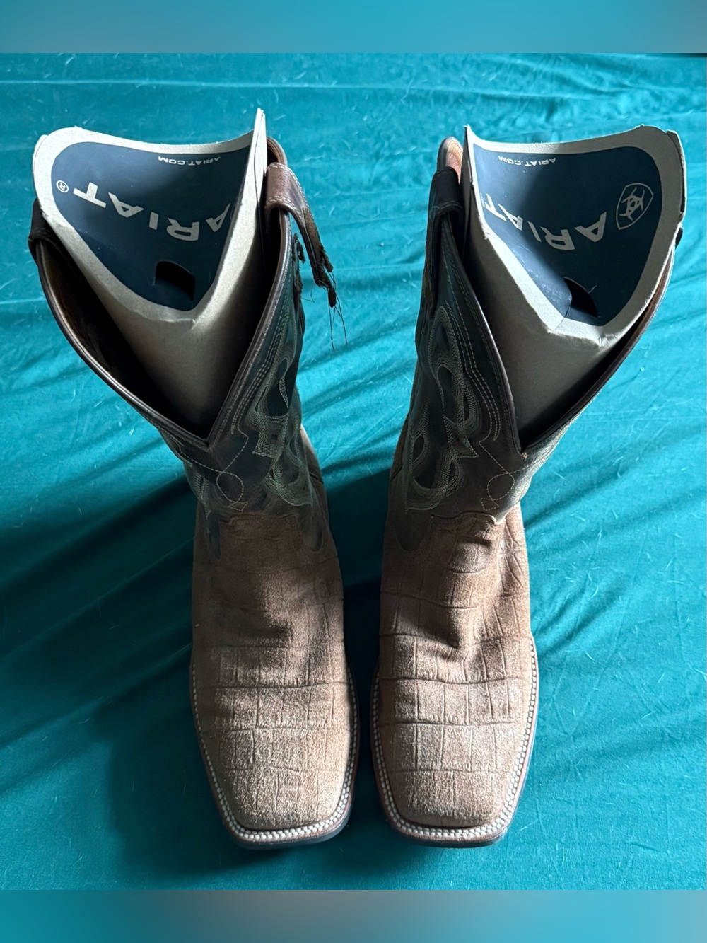 Ariat Brown Suede Western Heeled Boots
